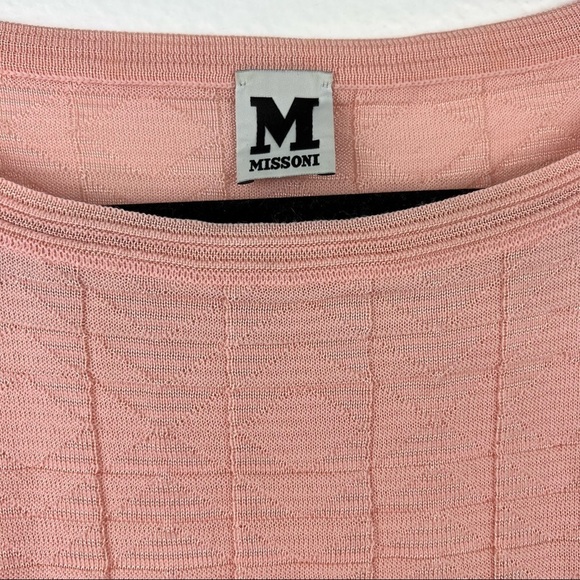 M by MISSONI Pink Textured Knit Long Sleeve Sweater, No Size or Care Label - Picture 2 of 5